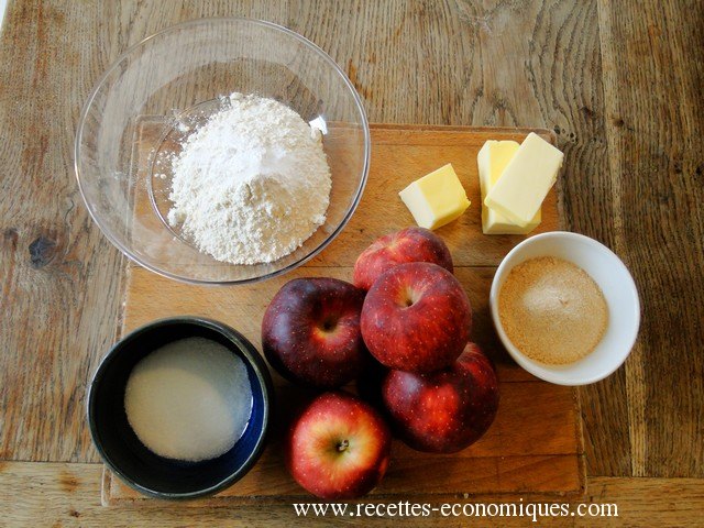 crumble aux pommes caramélisées image