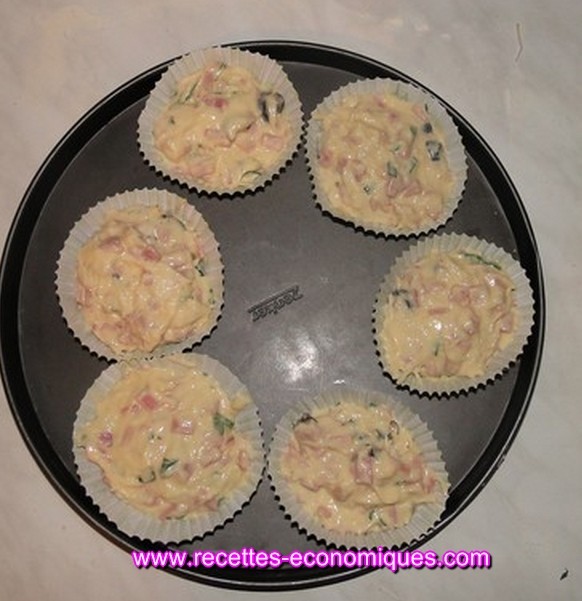 muffins salés jambon fromage image