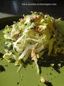 salade endives noix persil