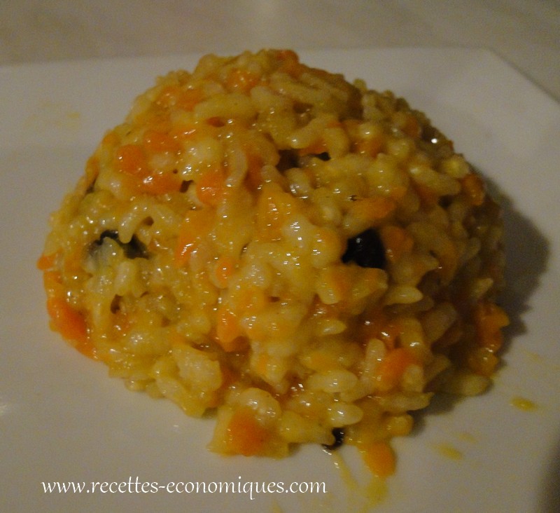 Risotto de carottes et raisins secs au thermomix image