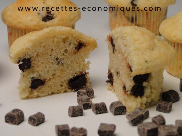 Muffins aux pépites de chocolat (les chunks) image