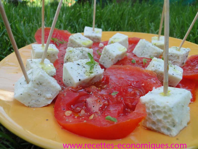 Cubes de fromages frais à l’agar agar image