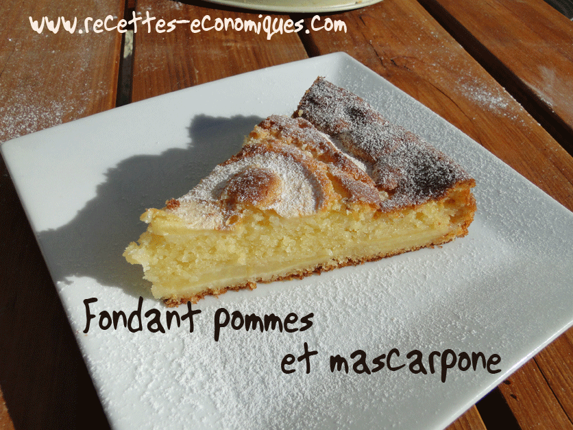 Fondant aux pommes et mascarpone image