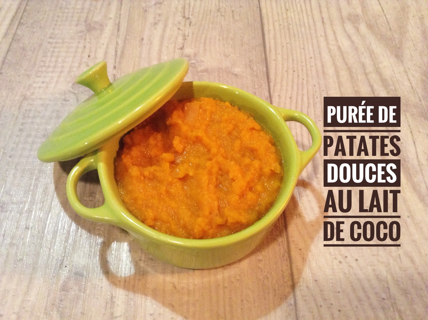 Purée de patates douces au lait de coco image