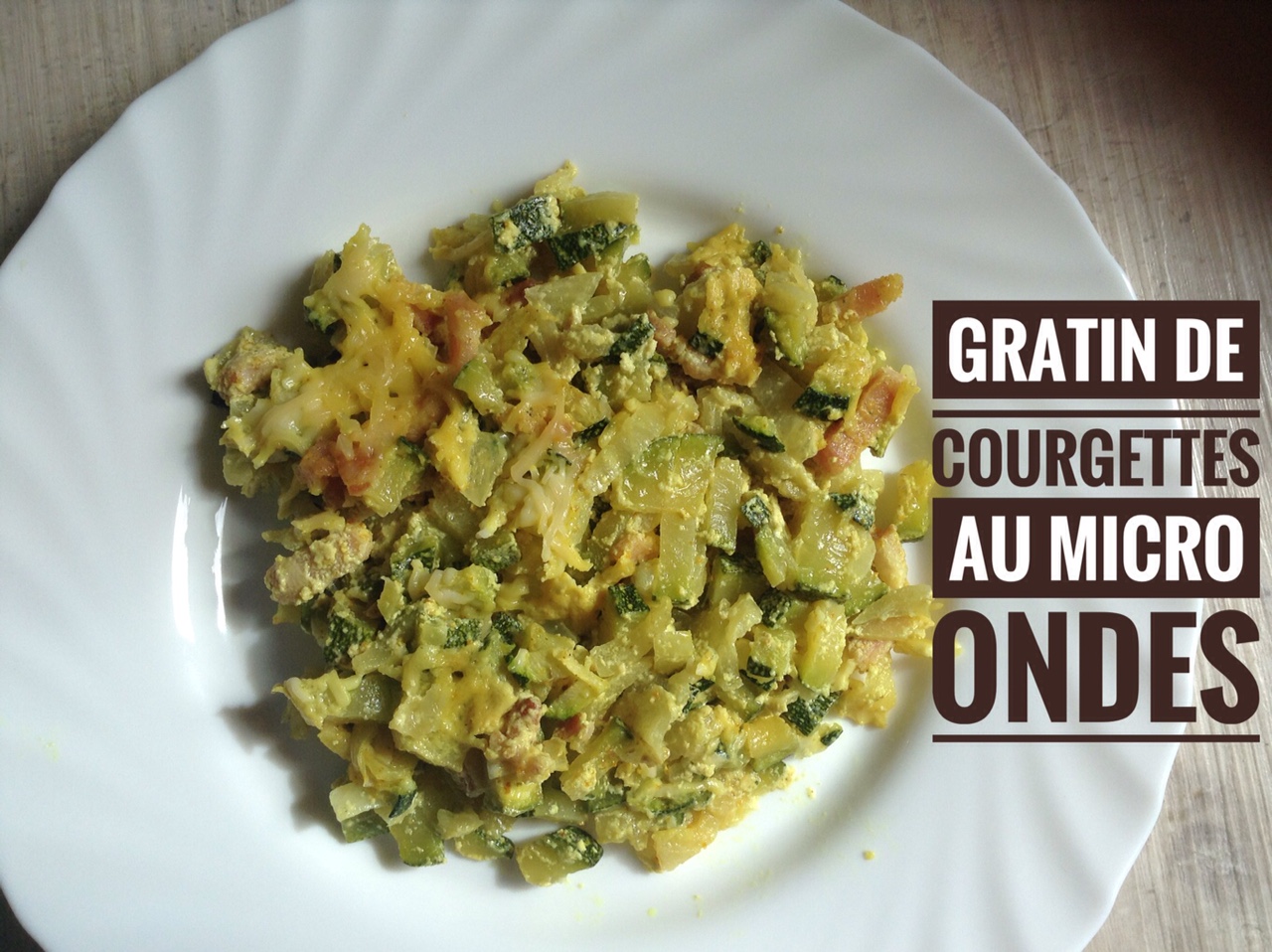 Gratin de courgettes au micro ondes image