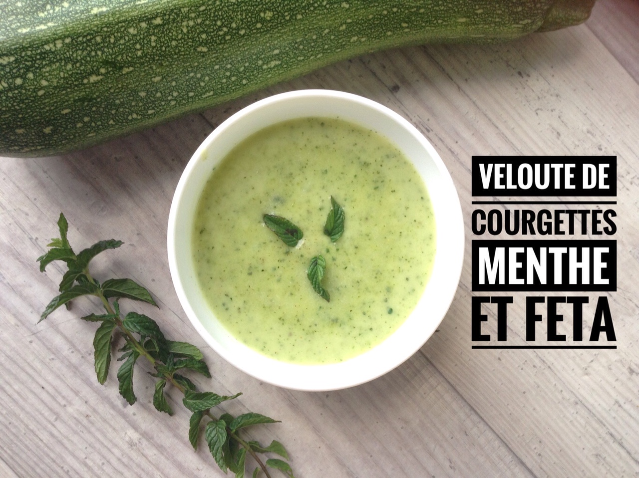 Velouté de courgettes feta et menthe image