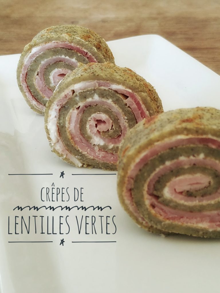 Crêpes de lentilles vertes