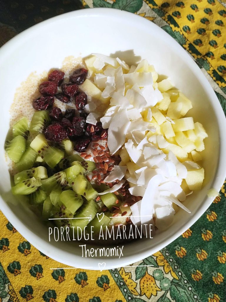 Porridge à l’amarante au thermomix ou pas