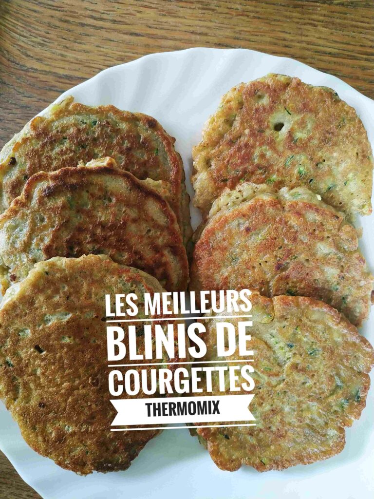 blinis de courgettes sauce yaourt menthe