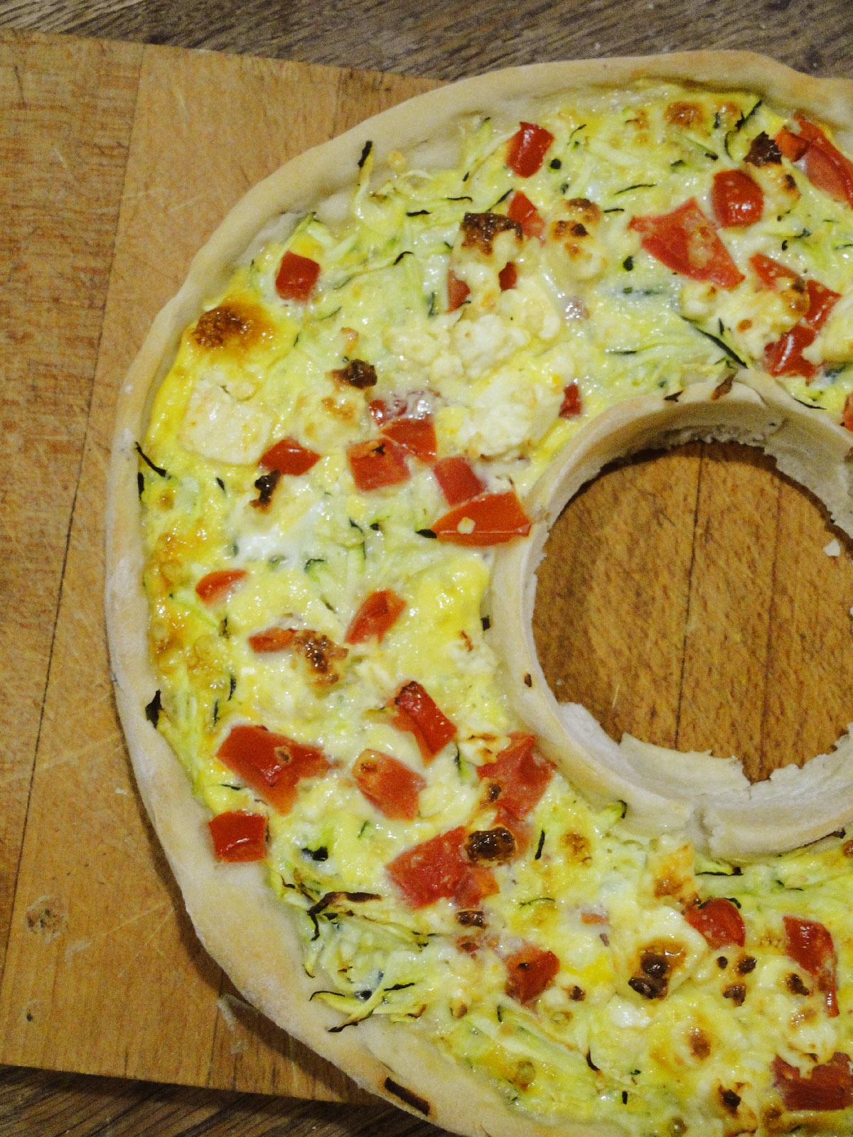 Pizza couronne à la courgette façon Cyril Lignac