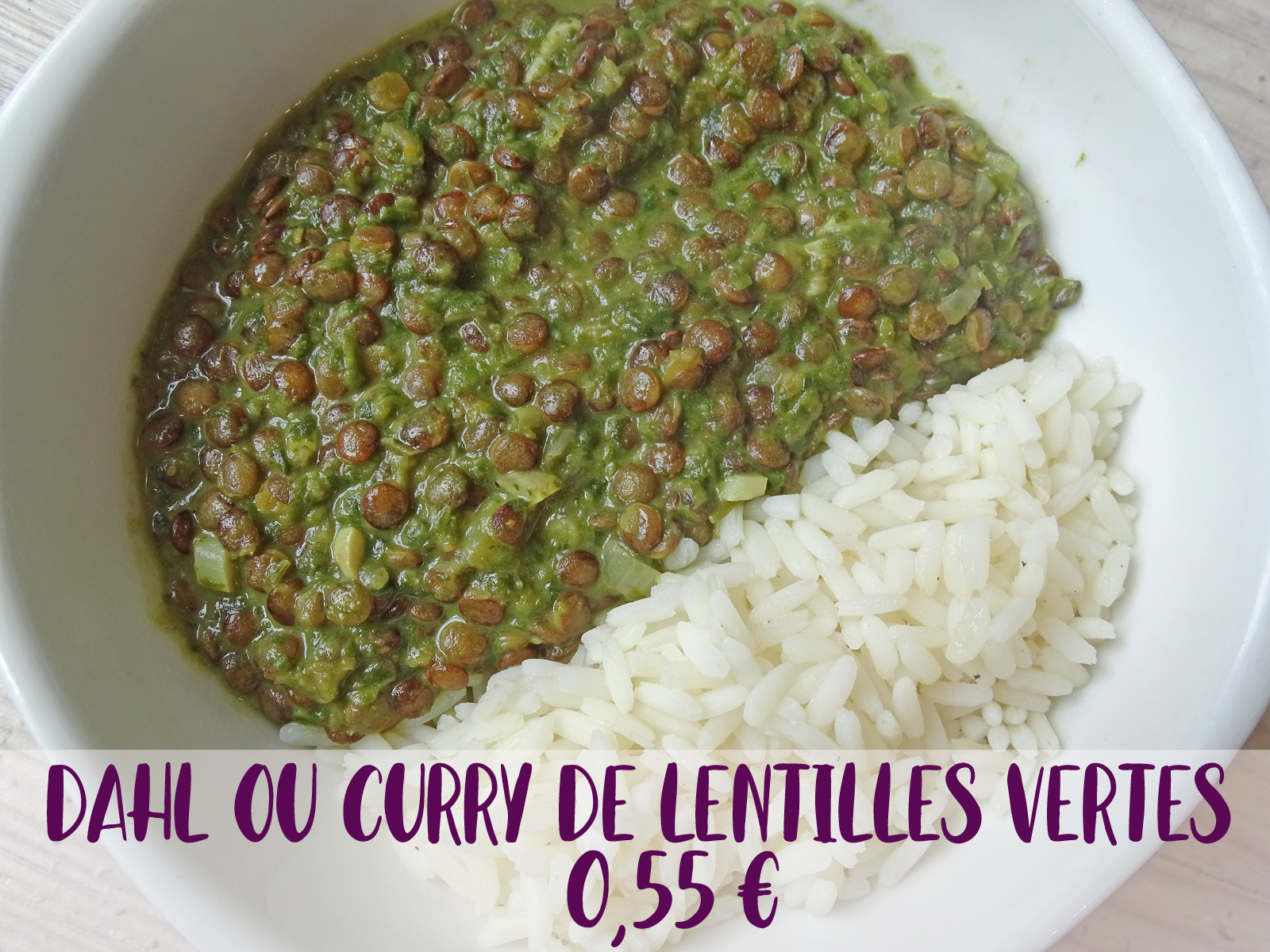 Dahl ou curry de lentilles épinards coco image