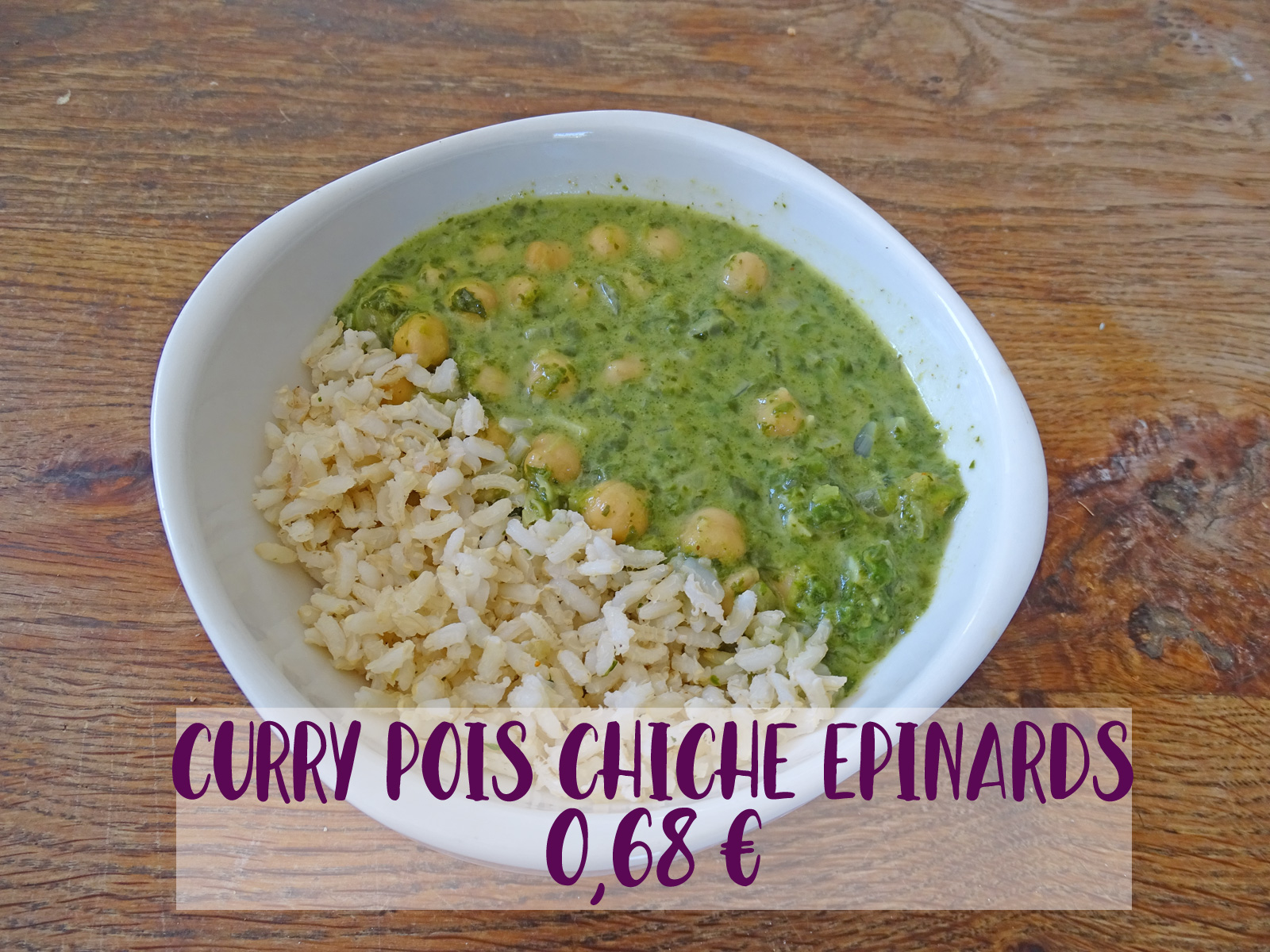 Curry pois chiche épinards image