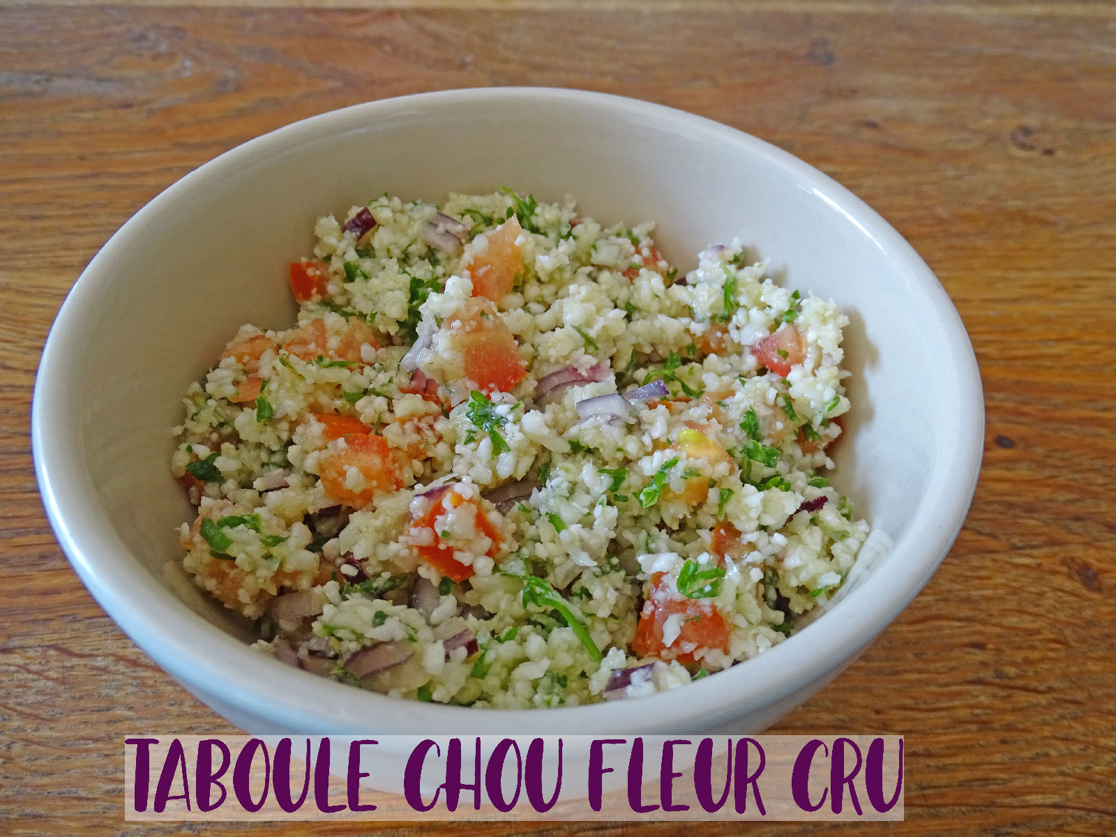 Taboulé au chou fleur cru image