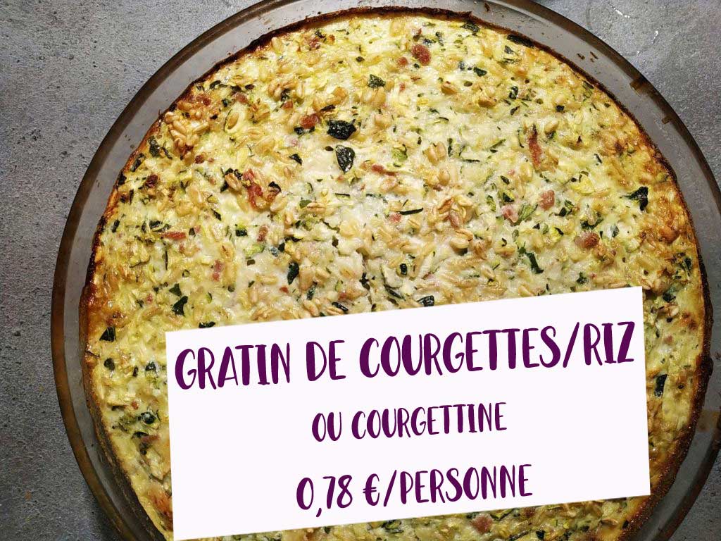 Gratin de courgettes au riz ou courgettine image